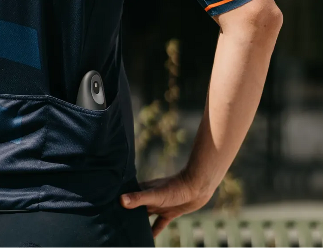 Man with breathwork device